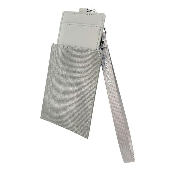 Nimmy Friends Nimmy Big Eye Cute Pet Silver Shaded Cat Face Card Sleeve Holder Grey - N-XDY-KT-023