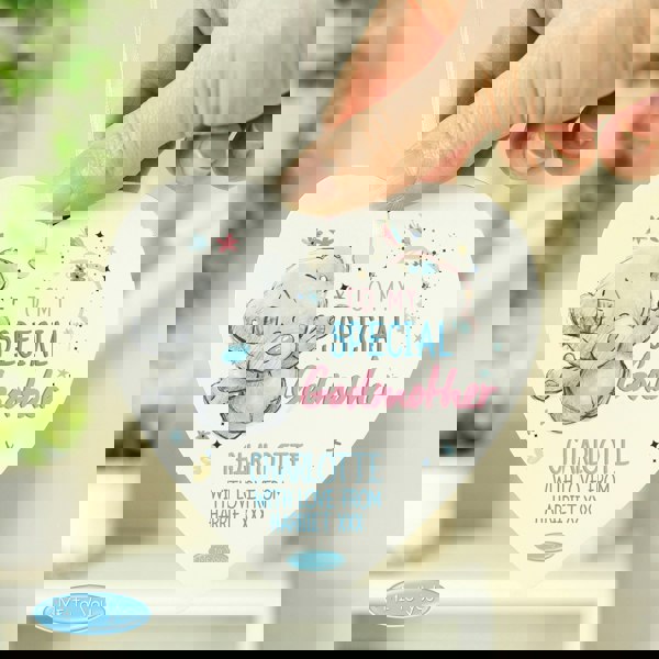 Personalised Memento Company Personalised Me to You Godmother Wooden Heart Decoration