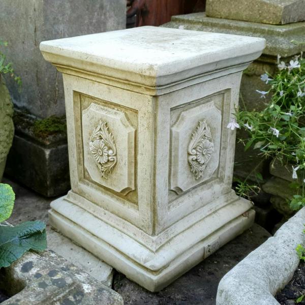 Cartouche Plinth Large Square statuary pedestal