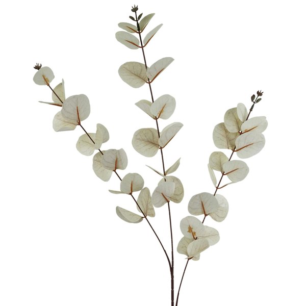 Leaf Pack of 6 x 80cm White Eucalyptus Foliage Stem