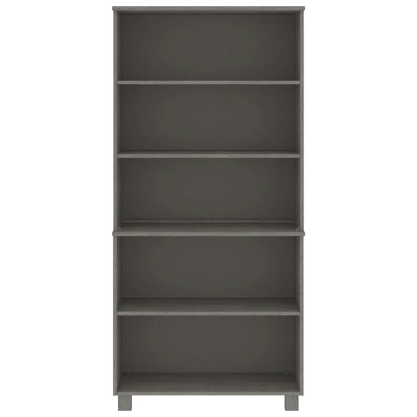 Berkfield Highboard HAMAR Solid Wood Pine Light Grey
