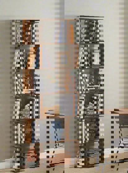 Modcraft 6-Tier Modern Style Bookcase Shelf - Storage Unit
