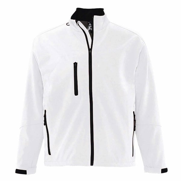 SOLS Mens Relax Soft Shell Jacket (Breathable, Windproof And Water Resistant) - White