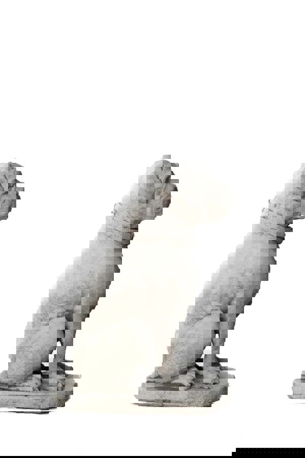 Stone Cast Large Boxer Dog Garden Ornament