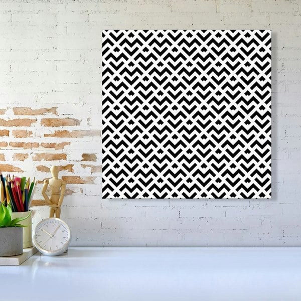 Warren Reed Black And White Abstract Pattern Canvas