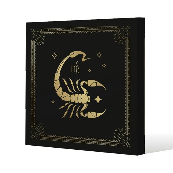 Benjamin Tate Design Zodiac scorpio horoscope in black & gold (canvas)