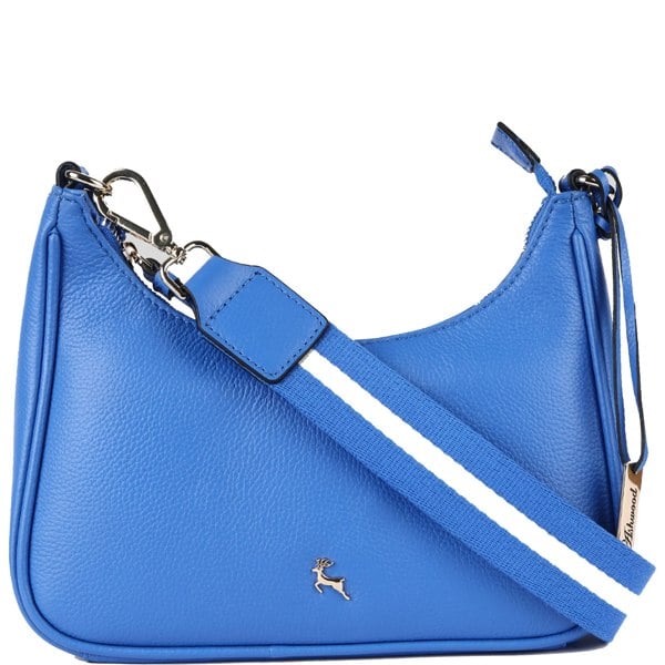Ashwood 'Bella Toscana' Real Leather Crossbody Bag with Webbing Strap: 64296