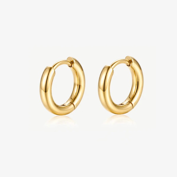 MUCHV Solid Hoop Earrings - 14mm