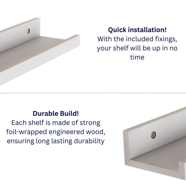 Core Products Dura Display Shelf Kit, Lipped Edge, Foiled Finish
