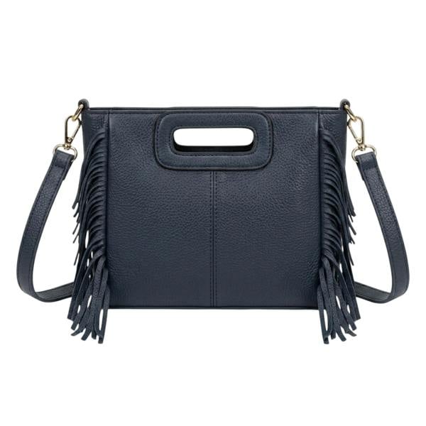 Kitise Bohemian Fringe Tassel Cutout Crossbody Shoulder Tote Bag