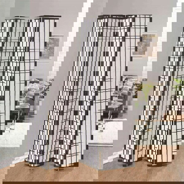 3/4 Panel Solid Wood Folding Room Divider Screen Stylish and Functional Partition Room Dividers Living and Home