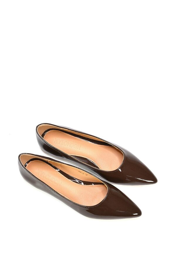 XY LONDON Slip on Pointed Toe Flat Ballerina Pump Shoes