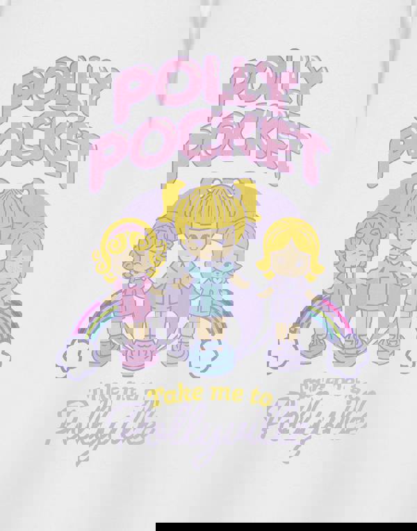 Polly Pocket Womens White Pollyville Short Sleeved T-Shirt