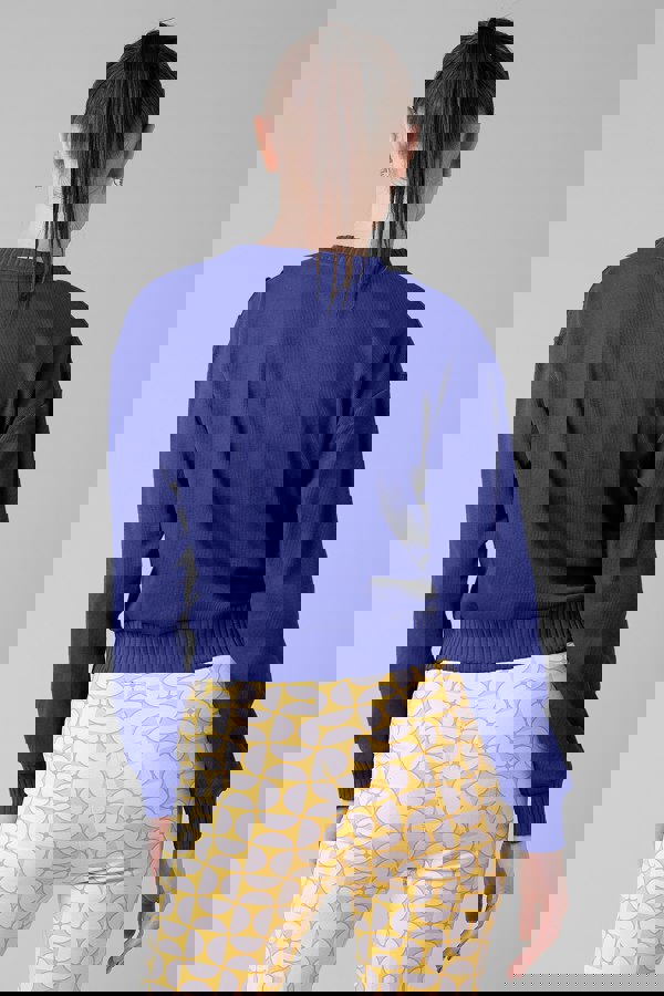 ENORSIA Button Shoulder Crewneck Sweatshirt