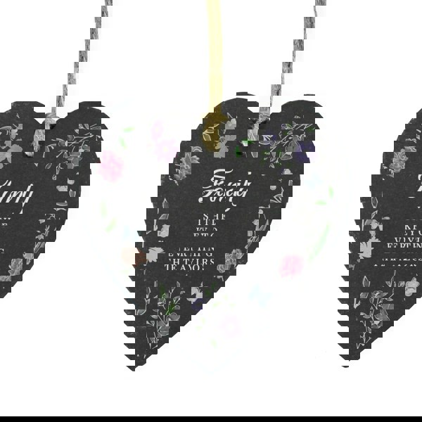 Personalised Memento Company Personalised Wild Flowers Slate Heart