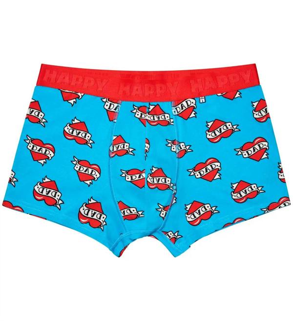 Happy SocksTrunks 2 - pack2 - Pack Super Dad Boxer Trunks Gift Box, Blue/RedBoxers & Briefs