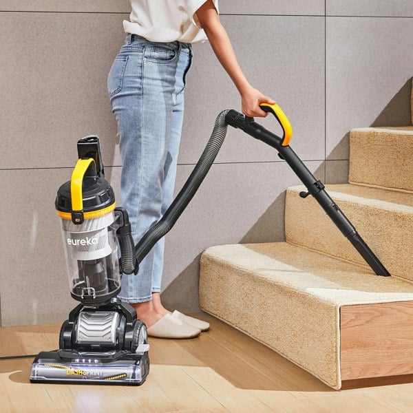 Living and Home Upright Vacuum Cleaner UEU610 with 2.2L Dust Cup, Anti-Tangle & Dual Cyclone Technology, 150° Swivel Steering & LED Lights