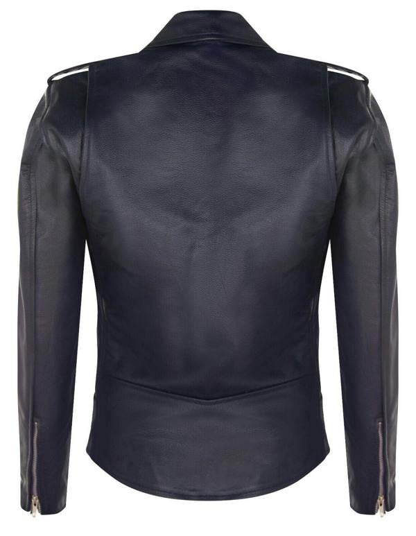 Infinity Leather Mens Cow-Hide Black Brando Jacket -Venice