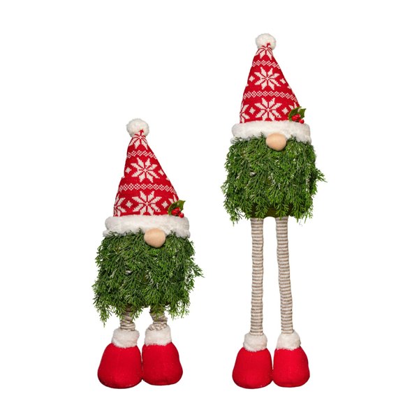 Samuel Alexander 76cm Red and White Christmas Tree Standing Gonk with Snowflake Hat and Extendable Legs
