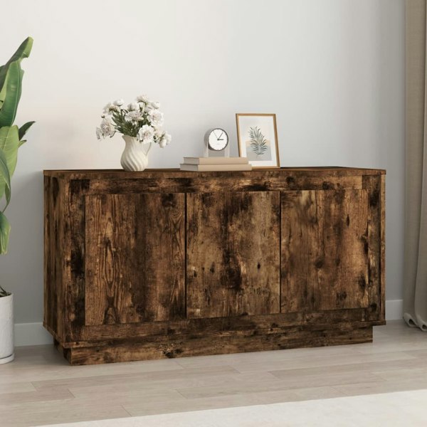 Berkfield Sideboard Smoked Oak 102x35x55 cm Engineered Wood