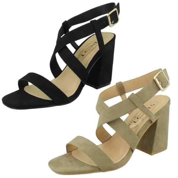 Spot On Ladies Spot On Strappy Heeled Sandals F12011