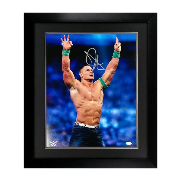 John Cena Signed 20x16 Image Deluxe Mount Frame (JSA)