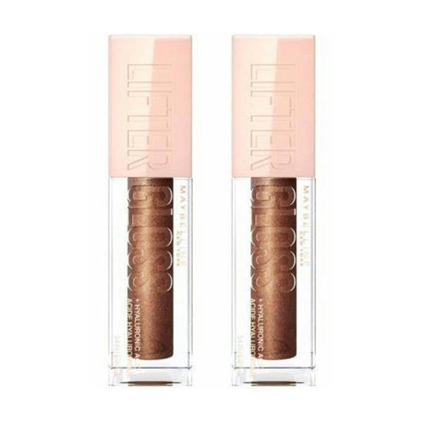 Maybelline New York 2 x Maybelline New York Lifter Plumping Hydrating Lip Gloss + Hyaluronic Acid - 010 Crystal 5.4ml