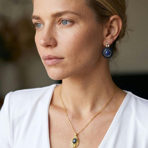 Uchi & Soto Enso Gold and Malachite Stone Necklace