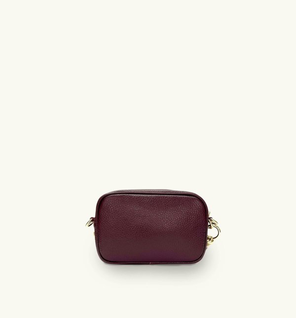 Apatchy London The Mini Tassel Leather Phone Bag - Port