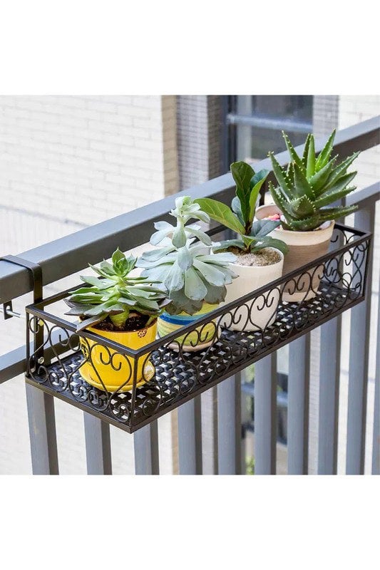 Living and Home 50Cm Hanging Railing Planter Flower Pot Holder