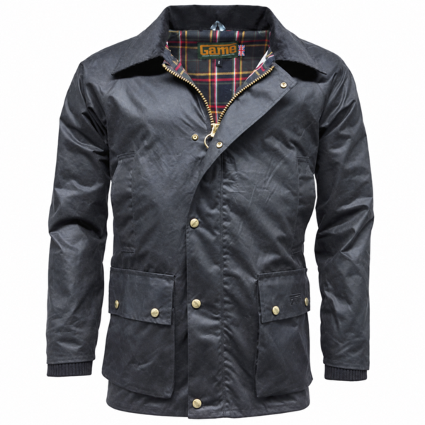 Game Barker Antique Wax Jacket - Navy