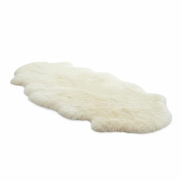 Infinity Leather Genuine Sheepskin Double Natural Fluffy Silky Soft Real Wool Rug