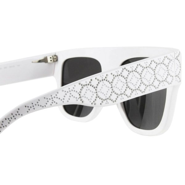 Alaia rectangular frame sunglasses in a white frame