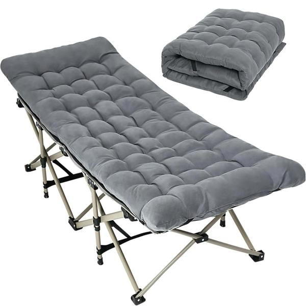 Gr8 Garden Portable Folding Camping Cot Bed 190cm with Mattress