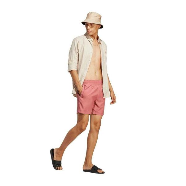 Adidas Mens Solid Swim Shorts - Pink - 