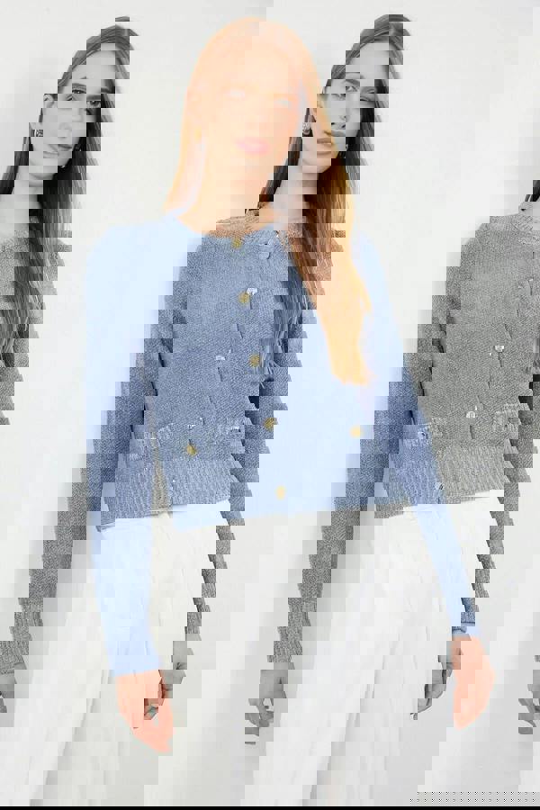 WOVCOR Knit Cardigan with Pocket Detail