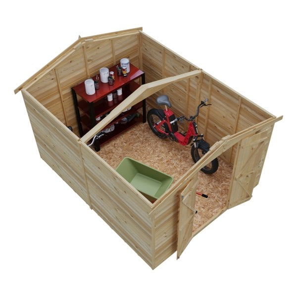 Shire Overlap Double Door No windows 10x8 Storage Shed