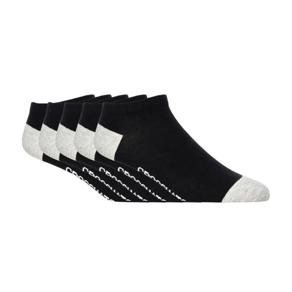 Crosshatch Mens Vitalblack Trainer Socks (Pack of 5) - Black