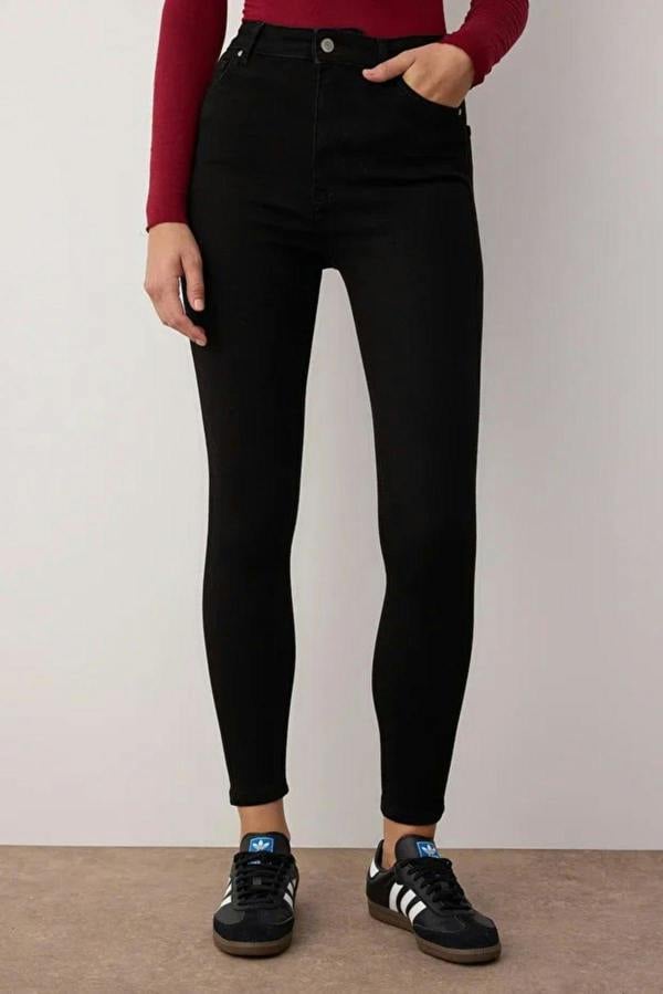 WOVCOR Fitted High Waist Skinny Jeans