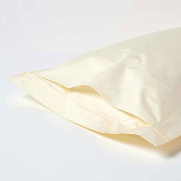 HOMESCAPES Premium 1000 TC Egyptian Cotton Sateen Weave Oxford Pillowcase, Standard Size