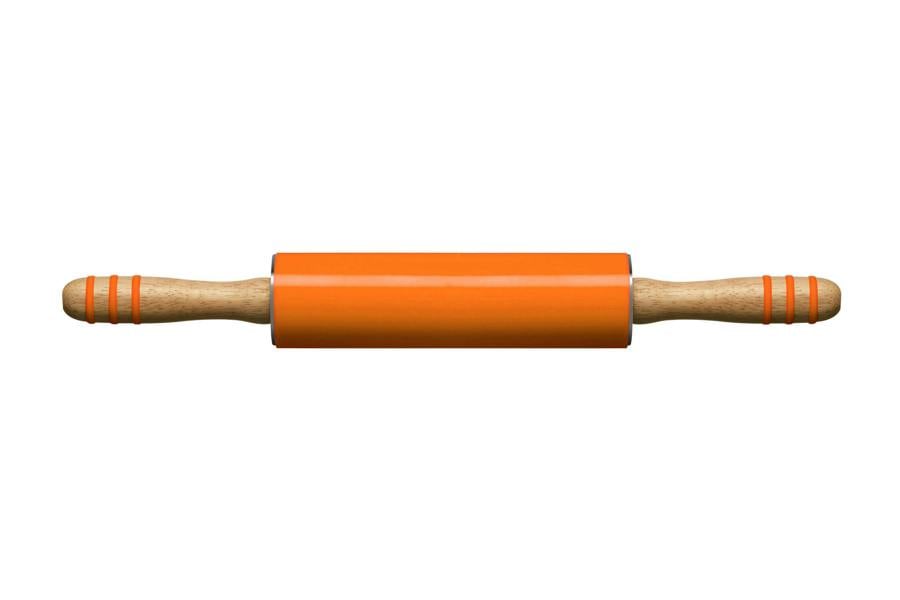 Maison by Premier Interiors by Premier Orange Silicone Rolling Pin, Non-Stick Surface for Easy Dough Release, Heat Resistant Up to 230°C