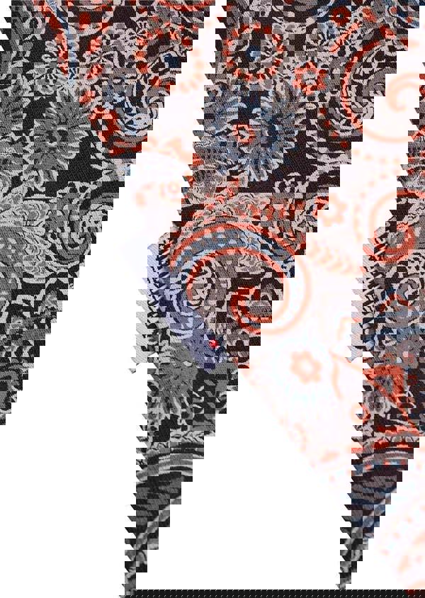 Lambretta Mens Classic Paisley Print Mod Retro Ska Casual Polo