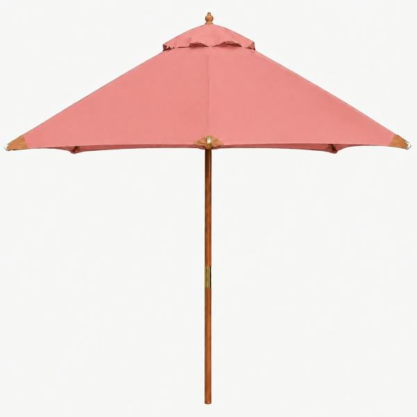 The Garden Marketplace 2m Premium Hardwood Garden Parasol Umbrella - Terracotta