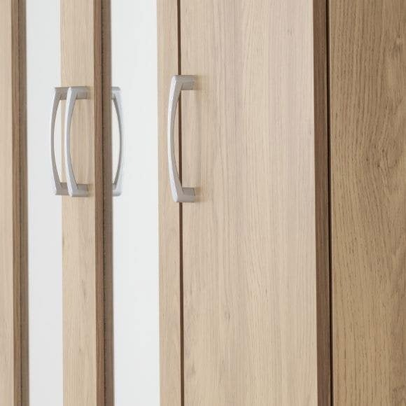 Seconique Charles 3 Door 2 Drawer Mirrored Triple Wardrobe