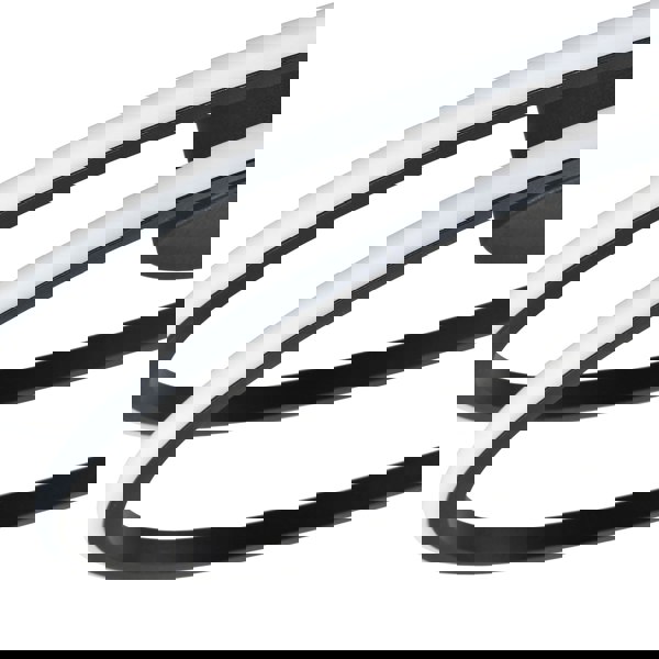 Modern Double Swirl Strip LED Flush Ceiling Light Fitting in Sleek Matte Black Image 5