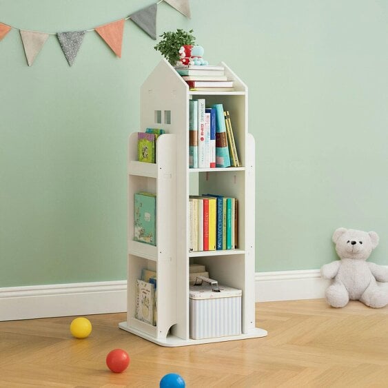 Neo White House Shaped 360° Rotating Kid's Freestanding Bookshelf