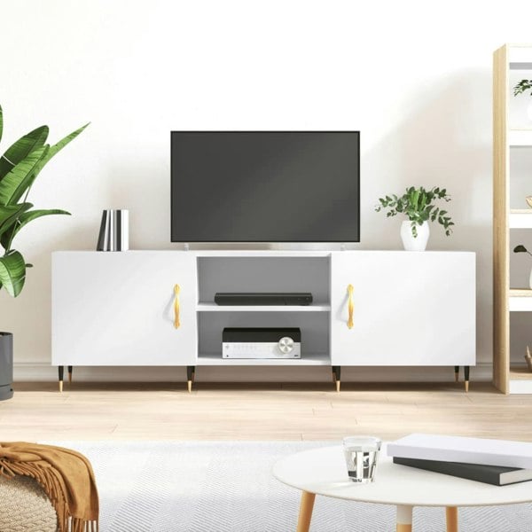 Berkfield TV Cabinet White 150x30x50 cm Engineered Wood