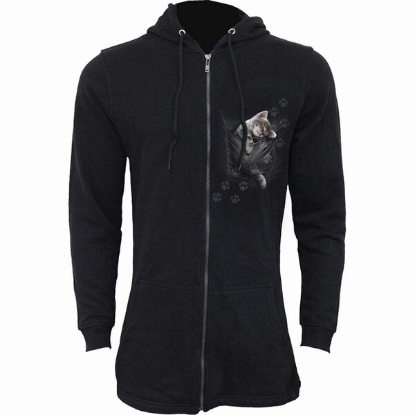Spiral - POCKET KITTEN - Ladies Fish Tail Full Zip Hoody - Zip Sleeve