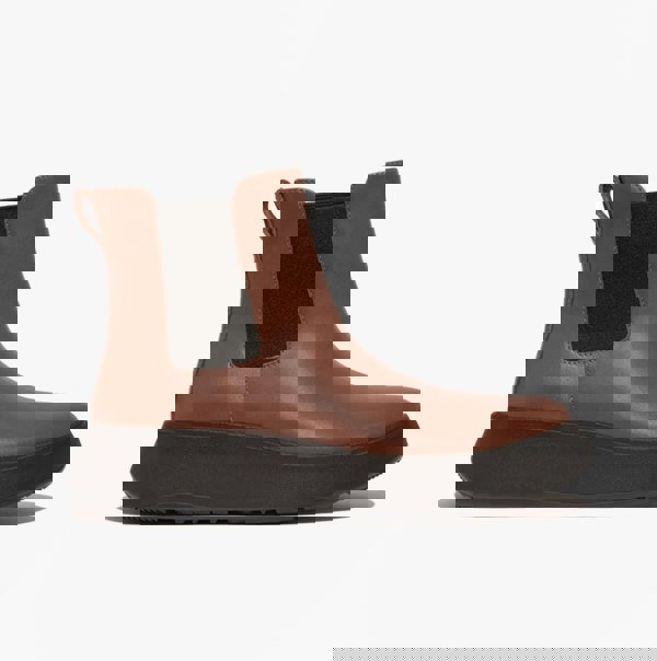 FitFlop F-MODE FLATFORM Womens Chelsea Boots Rich Brown