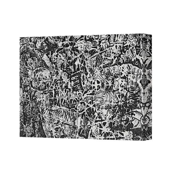 Benjamin Tate Design Abstract Black And White Graffiti Canvas Wall Art Print 2720